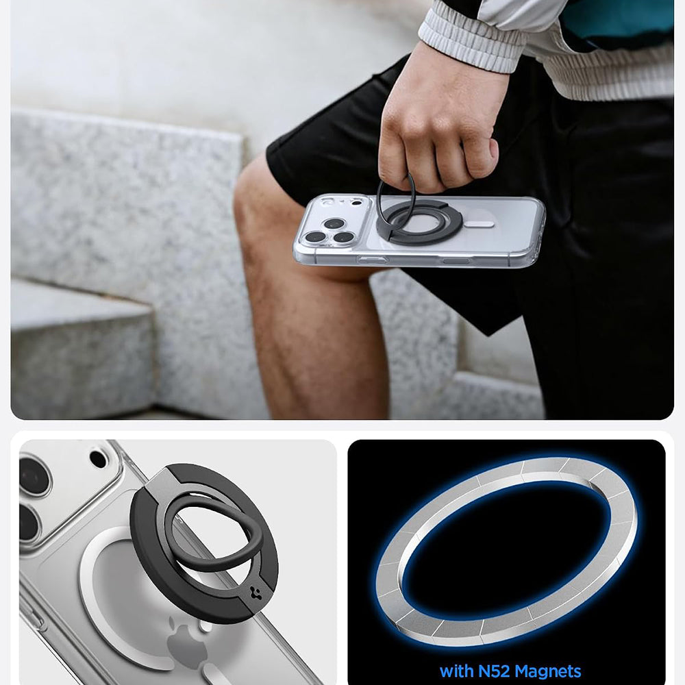 Spigen Dual Pop Mag S Sormituki, Yleinen, Musta AMP11735