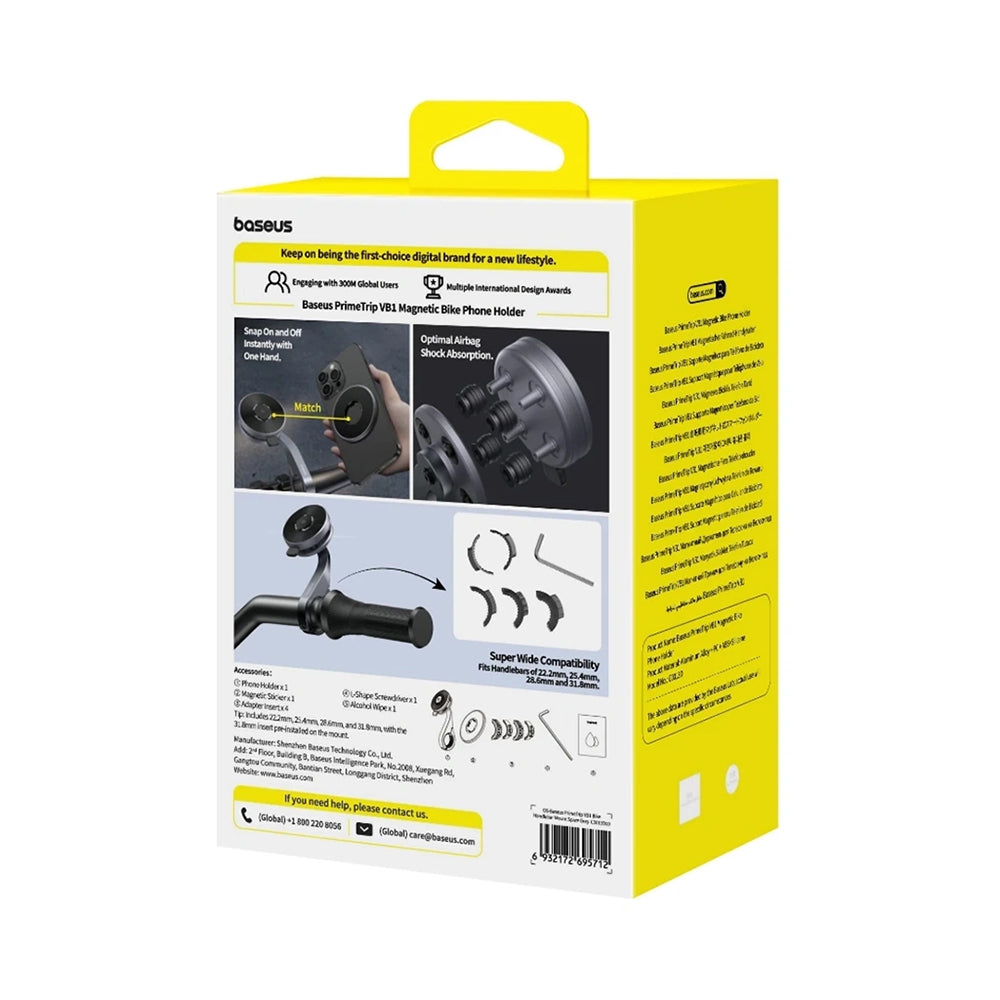 Baseus PrimeTrip VB1 -pyöräteline, Universal, Musta C0013D00