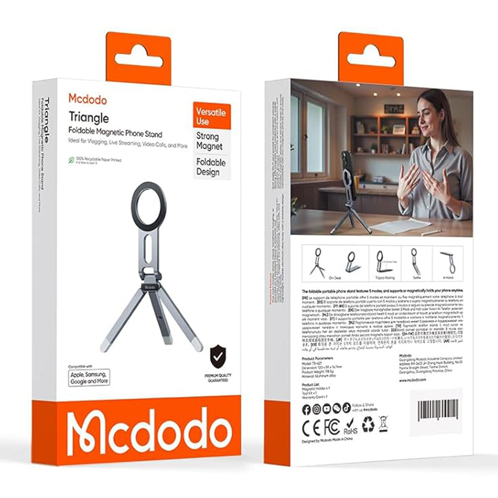Magneettiteline McDodo TB-6210, Universaali, Harmaa