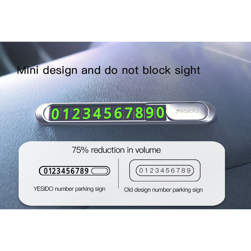 Auton puhelinnumeron teline Yesido C88