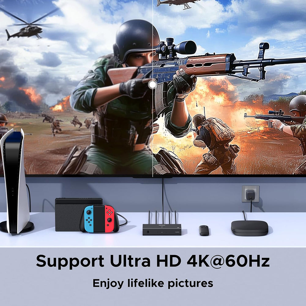 HDMI-videoswitch UGREEN AW504 (55857), Musta