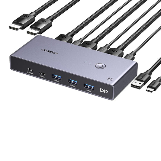 Switch Video DisplayPort UGREEN CM695 (25962), Musta