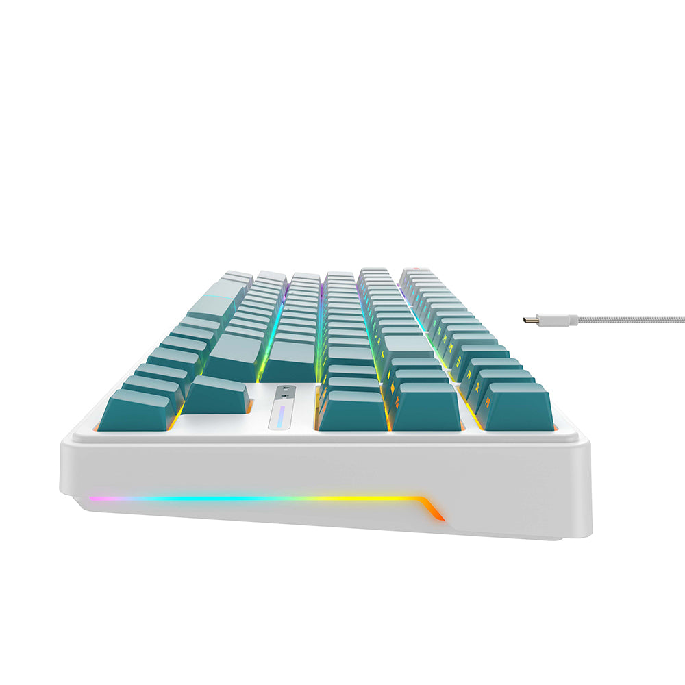 Pelinäppäimistö Wired USB HAVIT KB901L, RGB, 1.8m, Valkoinen Vihreä