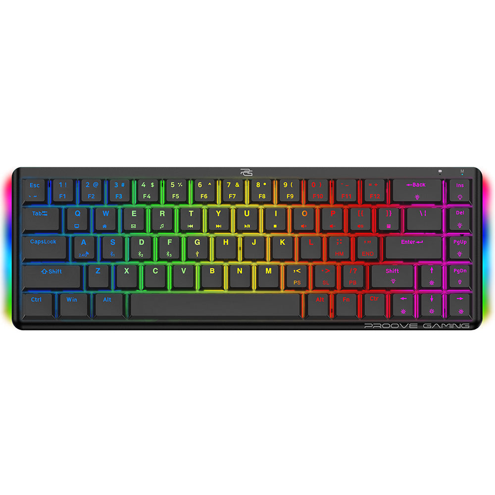 Proove AFK -langaton pelinäppäimistö, RGB, BT / Wi-Fi / Wired, 1.5m, Musta WKAFKEN22001