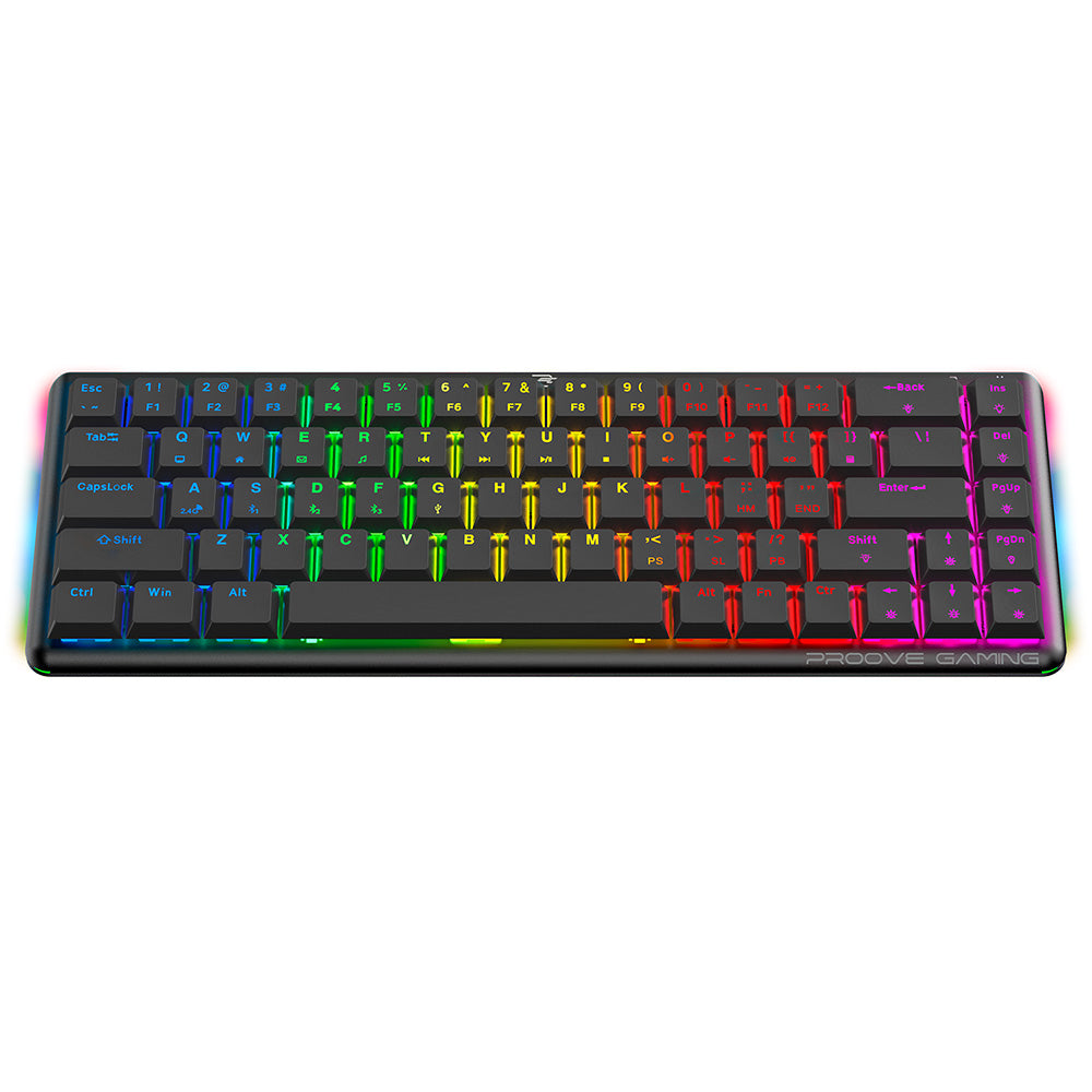 Proove AFK -langaton pelinäppäimistö, RGB, BT / Wi-Fi / Wired, 1.5m, Musta WKAFKEN22001