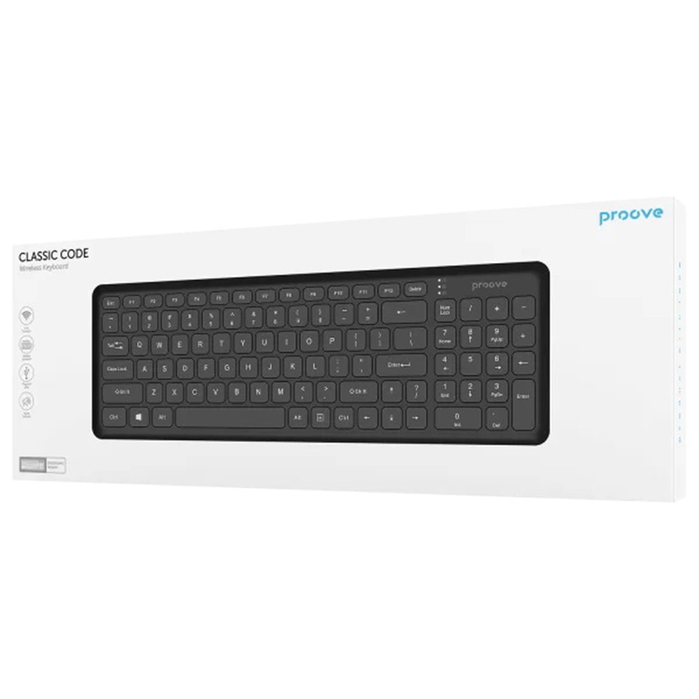 Proove Classic Code langaton näppäimistö, musta KBCDEN00003001