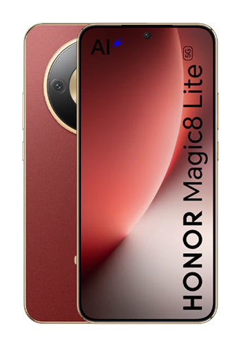 Honor Magic8 Lite 5G Dual SIM -mobiilipuhelin, 256GB, 8GB, punaruskea
