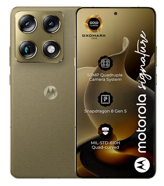 Motorola Signature 5G -mobiilipuhelin, 512GB, 16GB, Pantone Olive PBAB0003SE