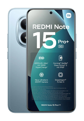 Xiaomi Redmi Note 15 Pro 5G -mobiilipuhelin, 256GB, 8GB, Glacier Blue MZB0M05EU