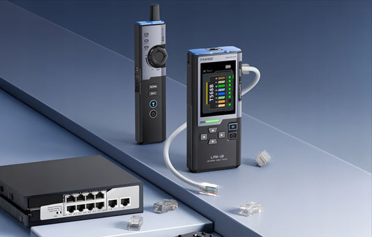 Fnirsi LPM-10A -testauslaite RJ45 / RJ11 -kaapeleille