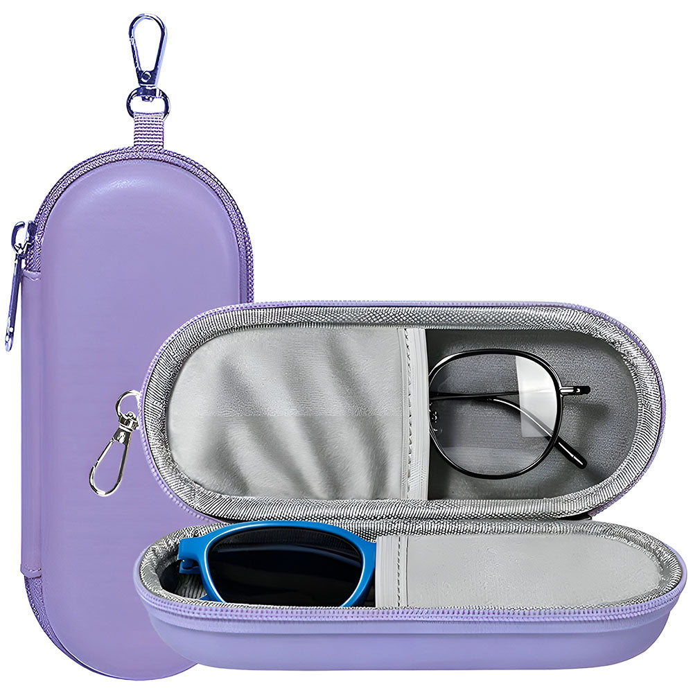 Techsuit ETJ3 silmälasikotelo, 165mm x 65mm x 40mm, violetti