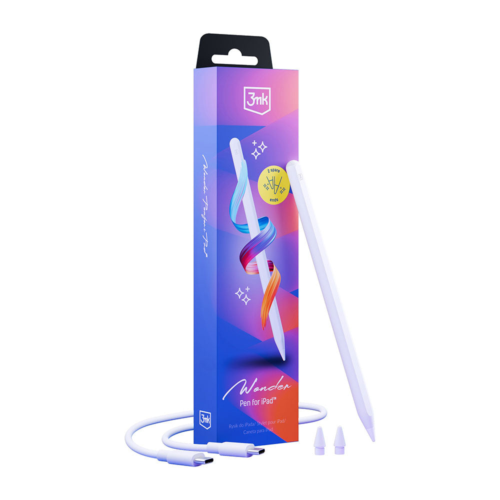 Touch Pen 3MK Wonder Apple iPadille, Aktiivinen Versio, Valkoinen