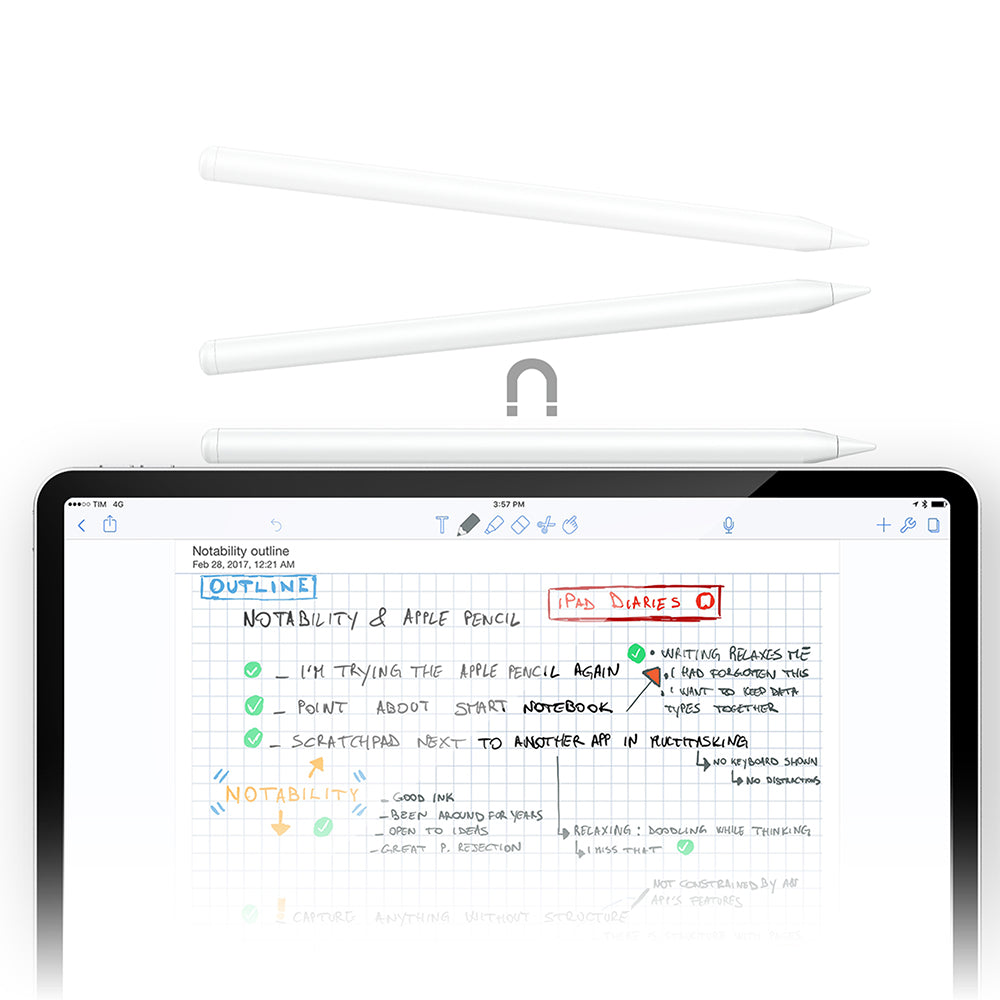 Touch Pen Acefast V1, Aktiivinen Versio, Valkoinen