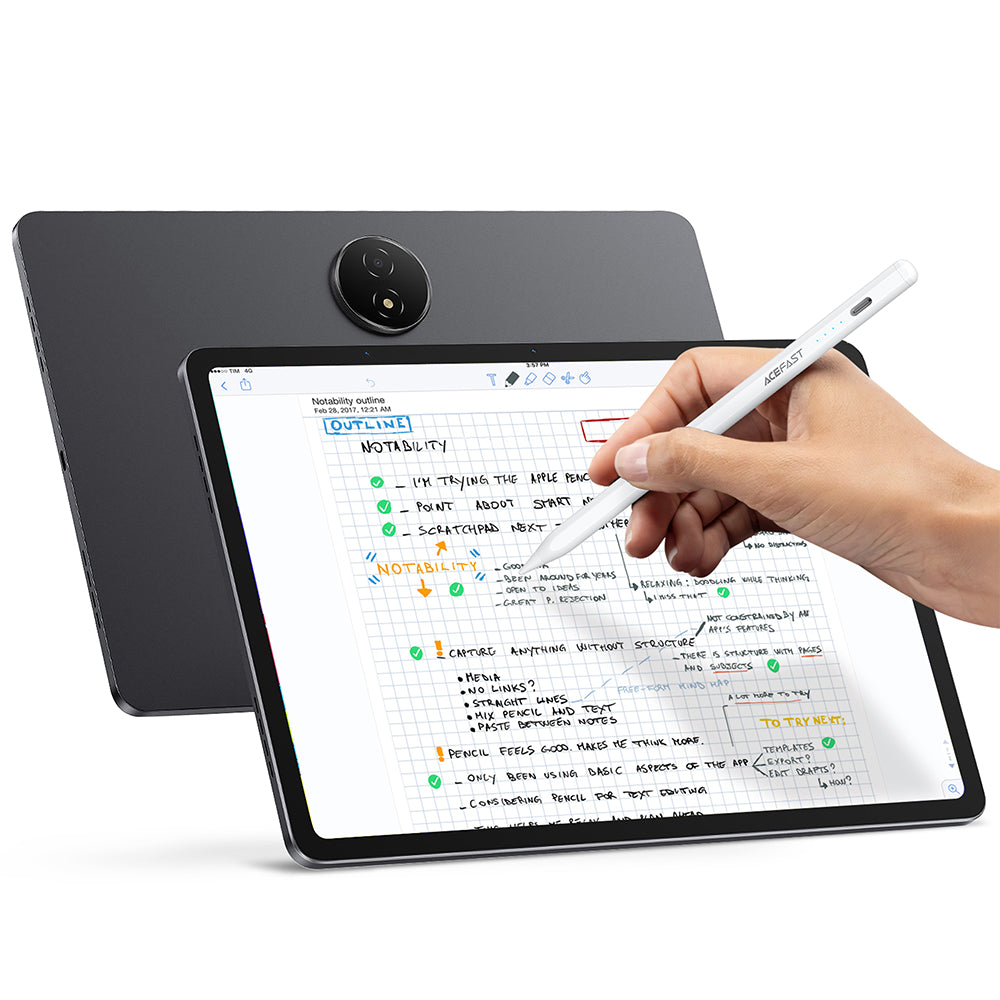 Touch Pen Acefast V1, Aktiivinen Versio, Valkoinen
