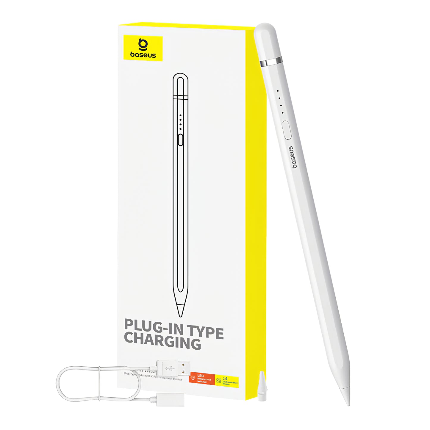Touch Pen Baseus Smooth Writing 2 Series Apple iPadille, Aktiivinen Plug-In Versio, Valkoinen P80015806211-00