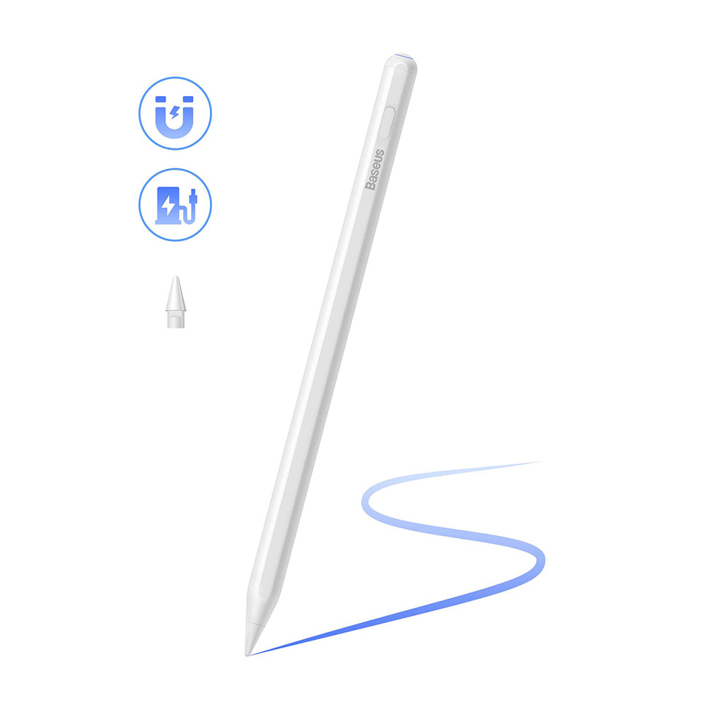 Touch Pen Baseus Smooth Writing 2 Series Apple iPadille, Aktiivinen Langaton Versio, Valkoinen SXBC080102