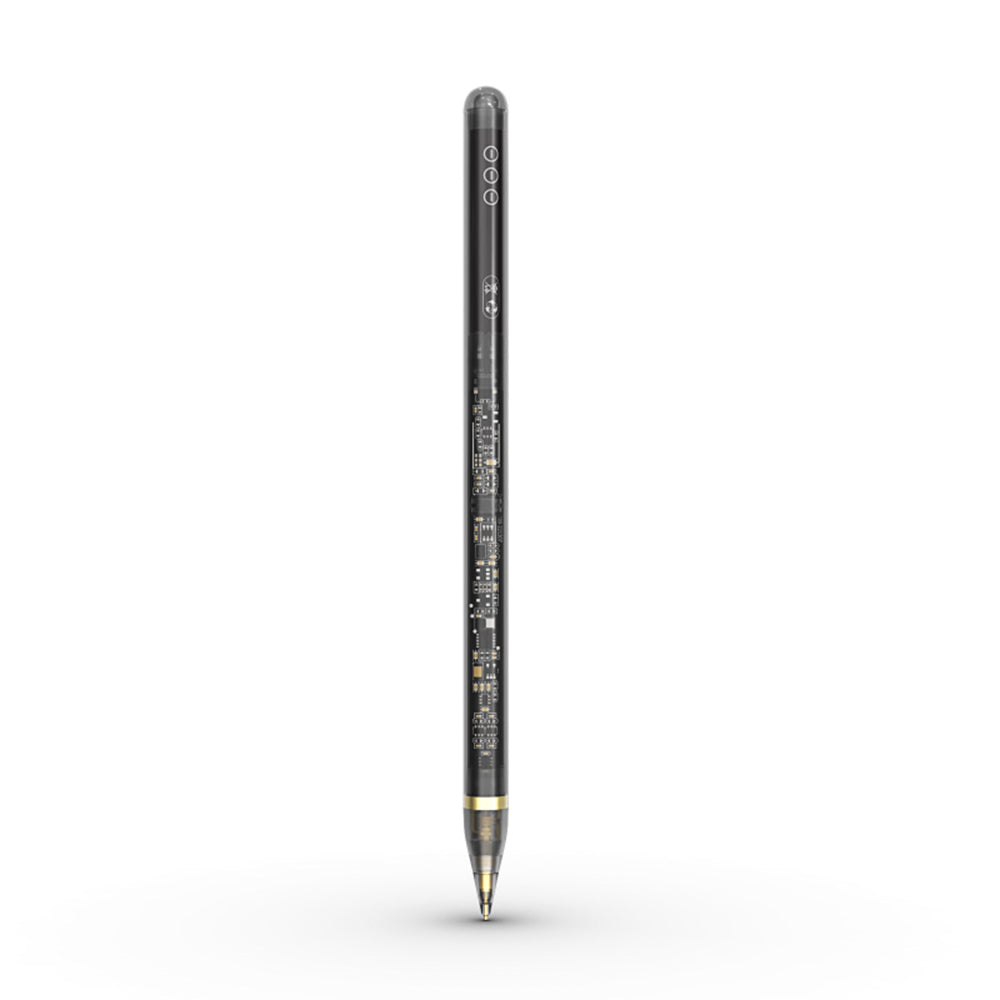 Touch Pen Techsuit C10 Pro Apple iPadille, Aktiivinen Versio, Läpinäkyvä Musta
