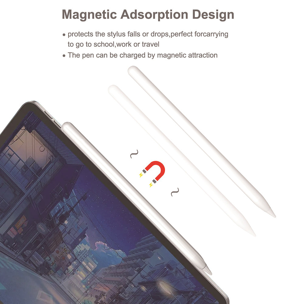 Touch Pen Techsuit M2 Apple iPadille, Aktiivinen Versio, Valkoinen