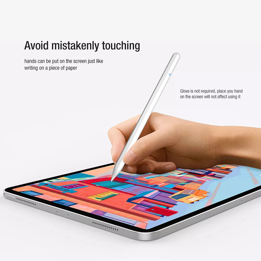 Touch Pen Techsuit M2 Apple iPadille, Aktiivinen Versio, Valkoinen