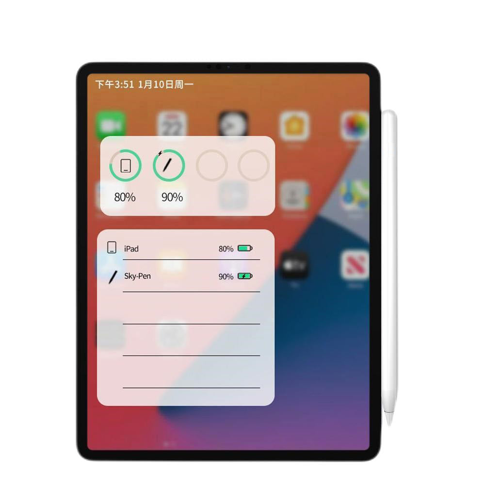 Touch Pen Techsuit M2 Apple iPadille, Aktiivinen Versio, Valkoinen