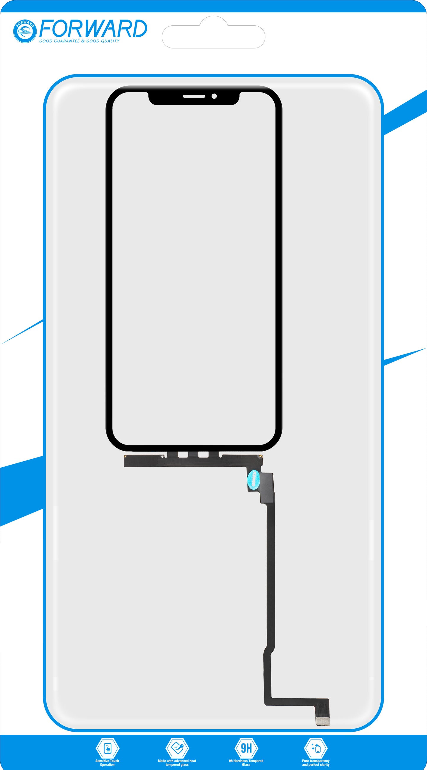 Touchscreen Forward Guard OCA Apple iPhone 11 Pro Maxille, IC-versio, Musta