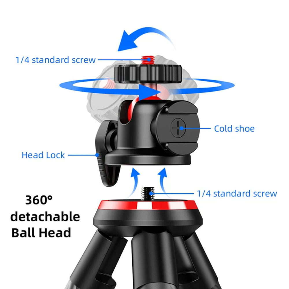 Trepied 1/4inch Techsuit C02, Musta