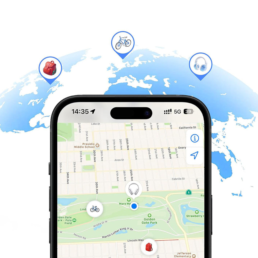 UGREEN SmartTag Smart Finder Slim 2 CM920 (75120A) iOS-sarjaan, 2 kappaleen setti, musta