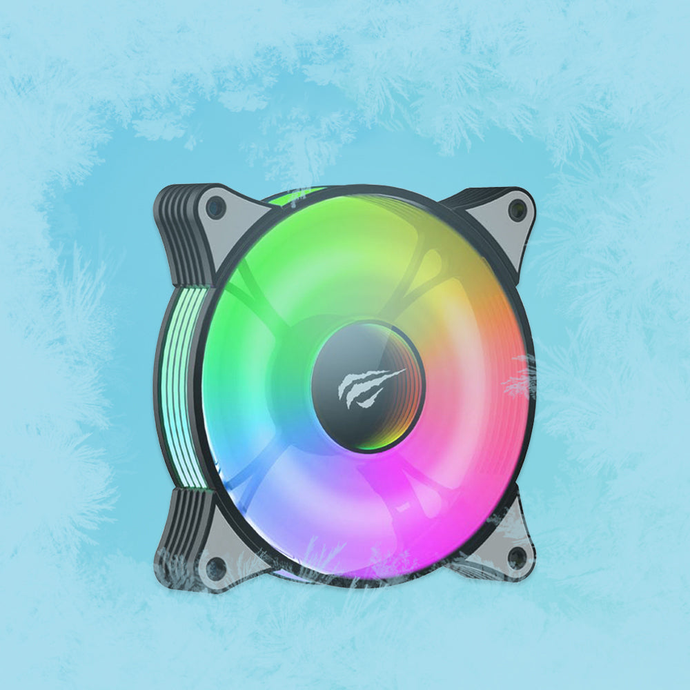 Tuuletin HAVIT F2095, RGB, 600RPM - 1800RPM, 38dB, 1.44W, Musta
