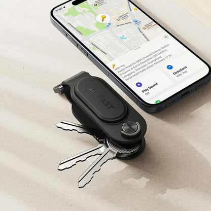 Acefast SmartTag Keychain SS iOS-sarjalle, Musta