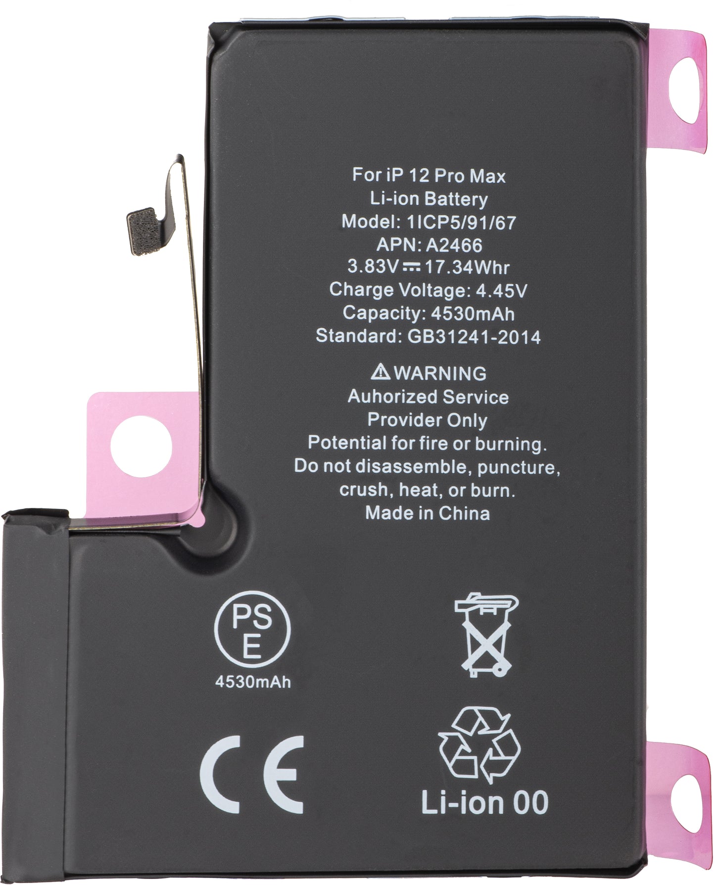 Apple iPhone 12 Pro Max -akku, Diagnostic High Capacity