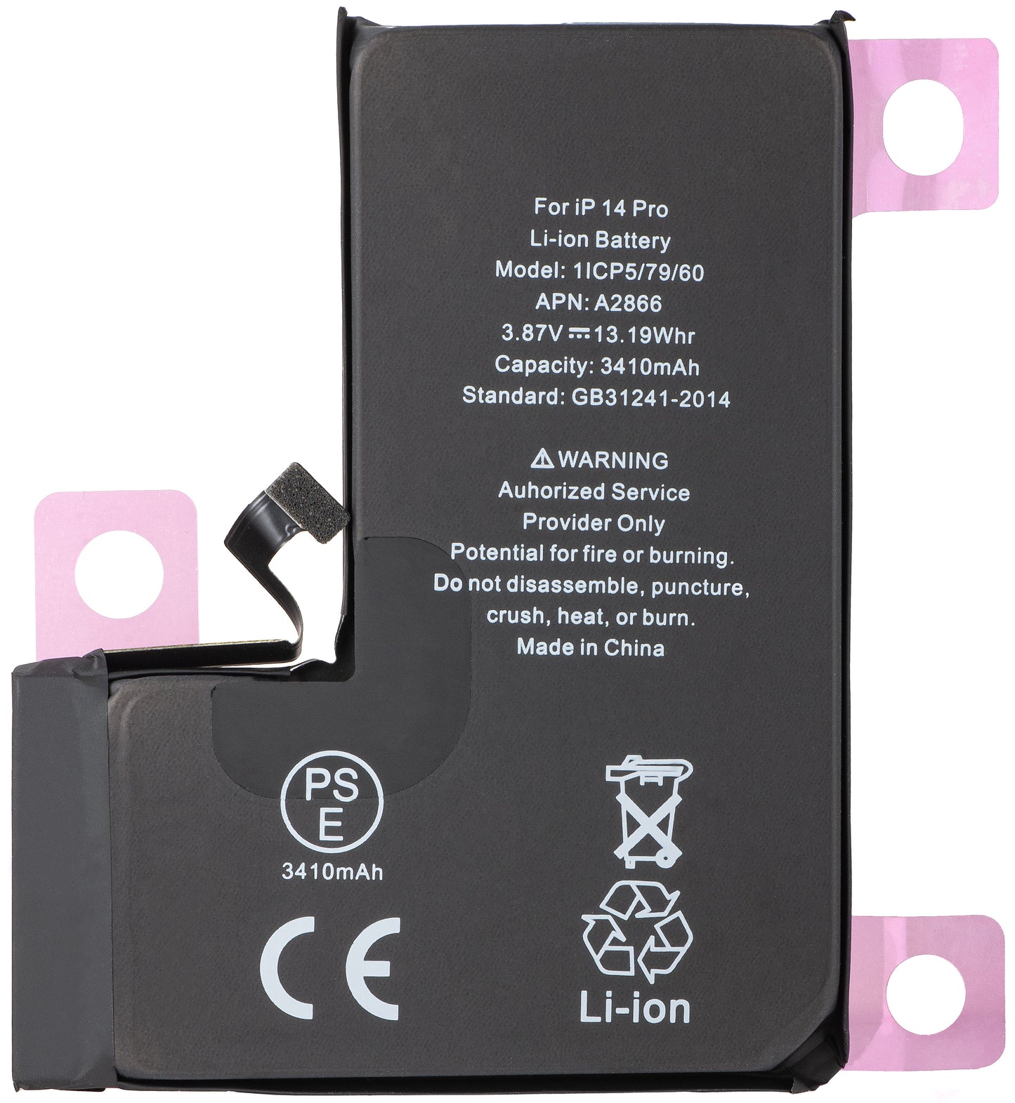 Apple iPhone 14 Pro -akku, Diagnostic High Capacity