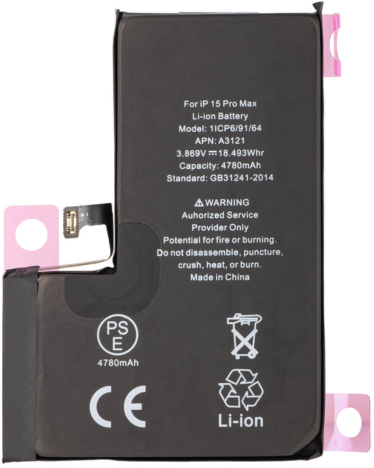 Apple iPhone 15 Pro Max -akku, Diagnostic High Capacity