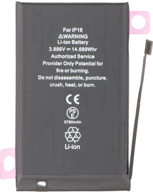 Apple iPhone 16 -akku, suuri kapasiteetti