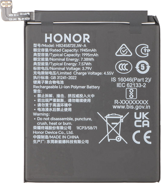 Honor Magic V5 akku, HB2958A7EJW-A, Service Pack 0235AQBL