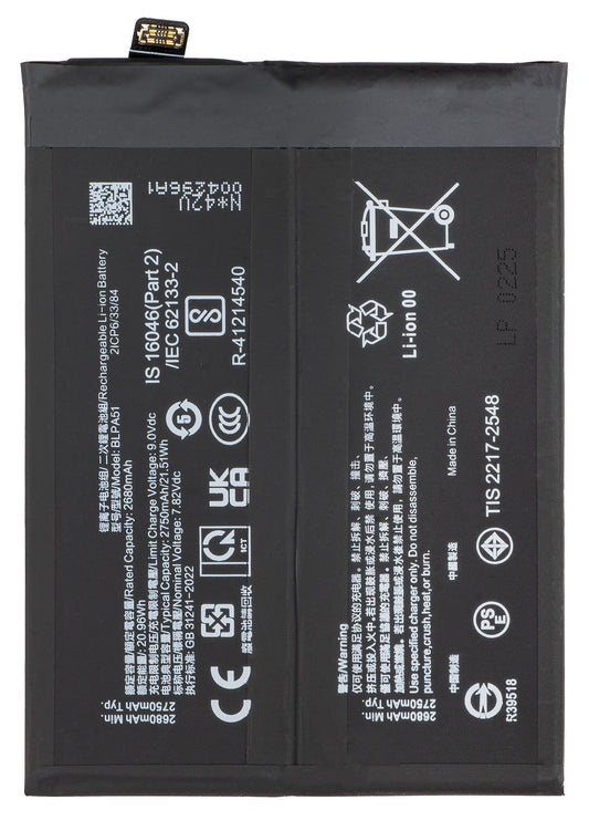 Akku Realme GT 6T / GT 6:lle, BLPA51