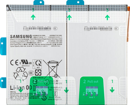Samsung Galaxy Tab S10 FE akku, EB-BX526ABE, Service Pack GH82-37144A