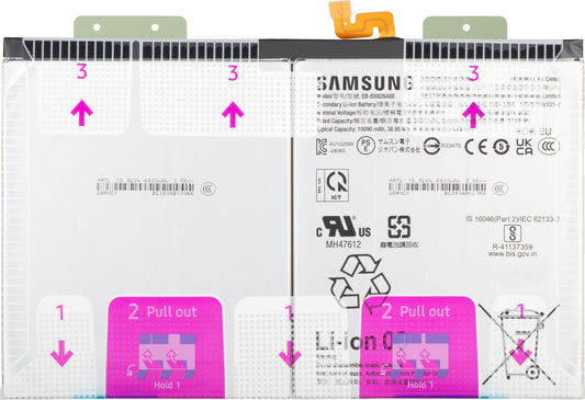 Samsung Galaxy Tab S10 FE+ akku, EB-BX828ABE, Service Pack GH82-37171A