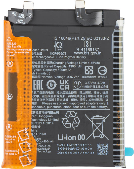 Xiaomi 11T akku, BM59, huoltopaketti 460200008P1G