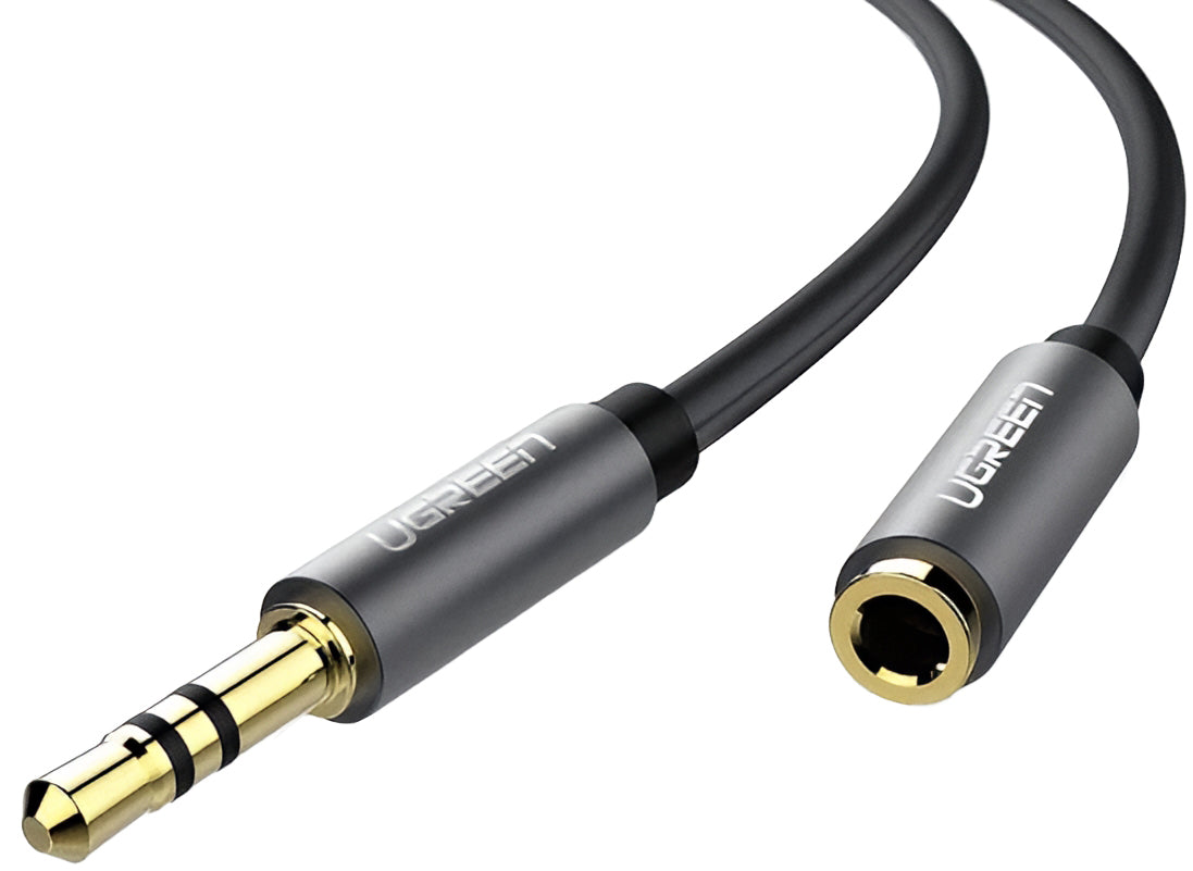 Audioadapteri 3.5mm - 3.5mm UGREEN AV118, 1.5m, Musta