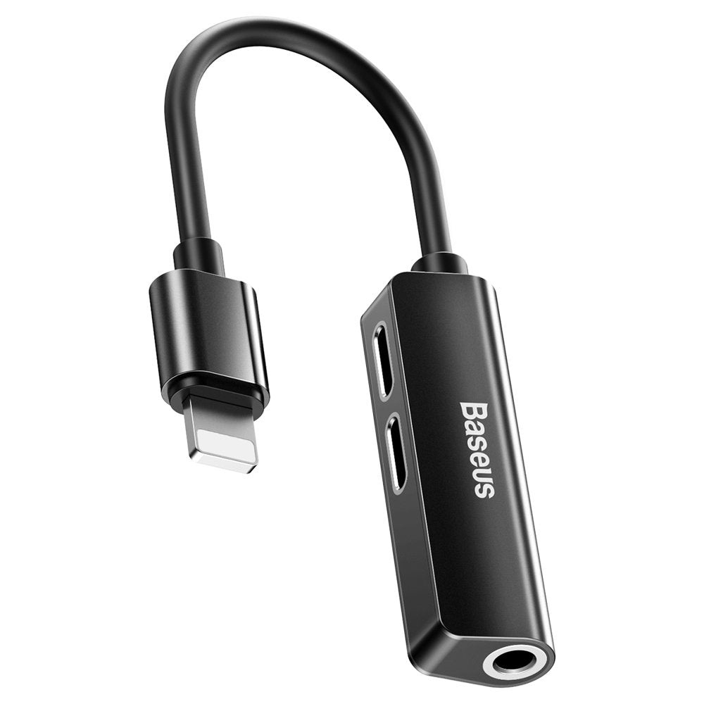 Audioadapteri Lightning - Lightning / 3.5mm Baseus L52, Musta CALL52-01
