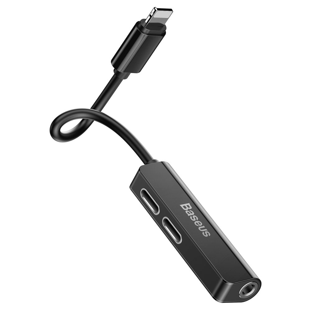 Audioadapteri Lightning - Lightning / 3.5mm Baseus L52, Musta CALL52-01