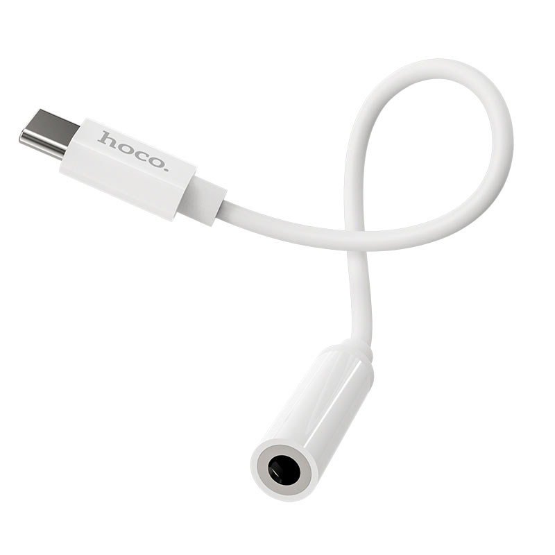 USB-C - 3,5 mm äänisovitin HOCO LS30, valkoinen