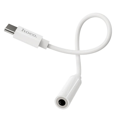USB-C - 3,5 mm äänisovitin HOCO LS30, valkoinen