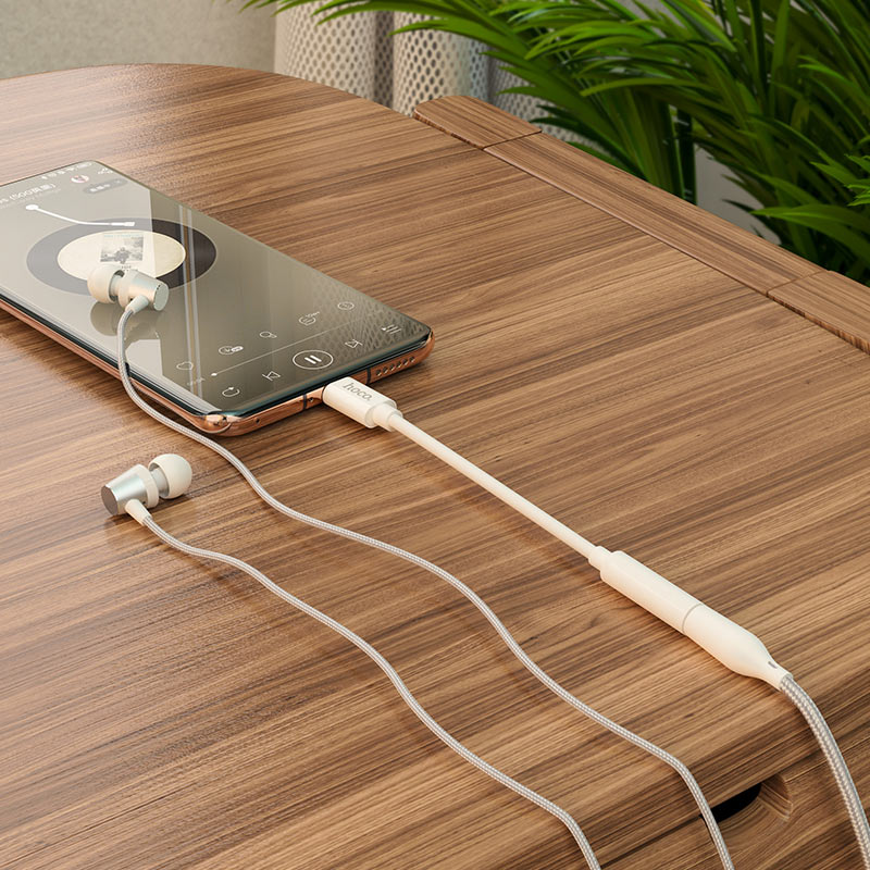 USB-C - 3,5 mm äänisovitin HOCO LS30, valkoinen
