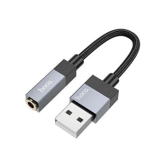 HOCO UPA32D äänisovitin, USB-A - 3,5 mm, musta