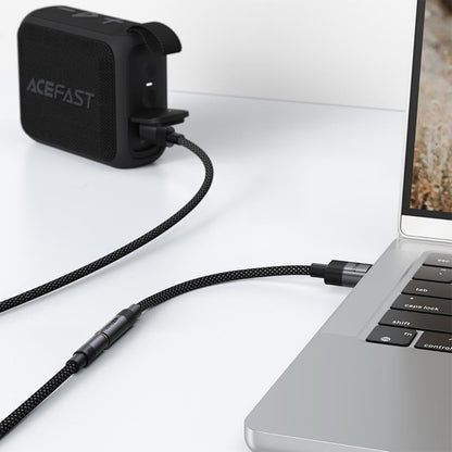 Audioadapteri Acefast J13, USB-A - 3,5 mm, Musta