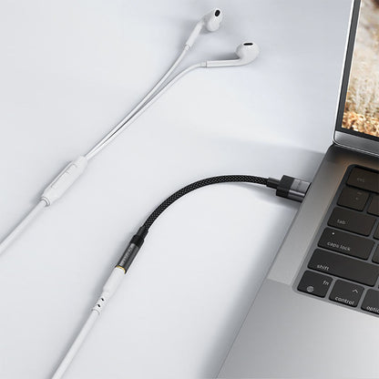 Audioadapteri Acefast J13, USB-A - 3,5 mm, Musta