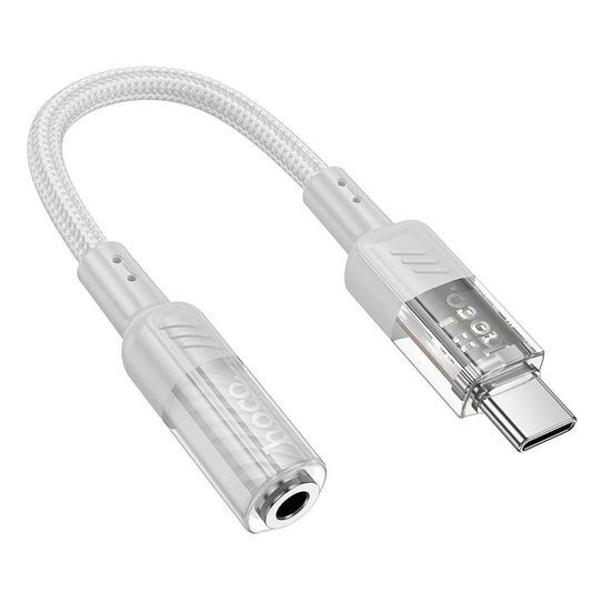 USB-C - 3,5 mm audiosovitin HOCO LS37, harmaa