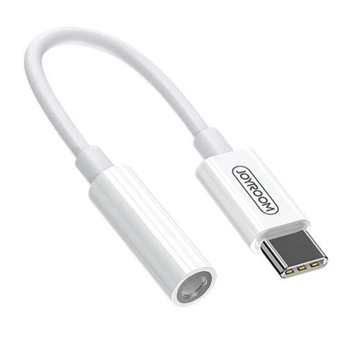 Audioadapteri USB-C - 3.5mm Joyroom SH-C1, Valkoinen
