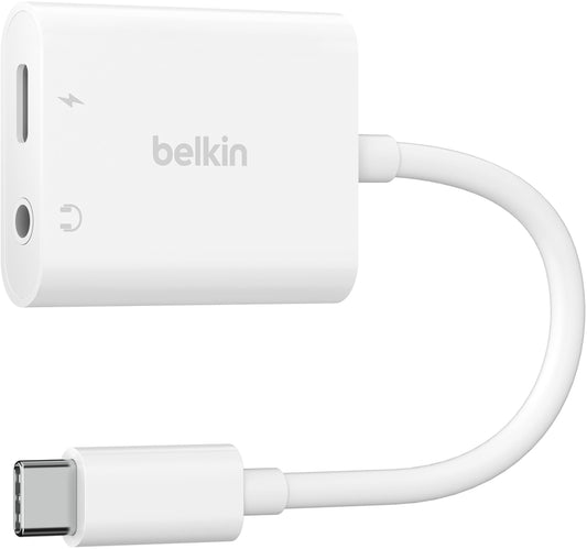 USB-C - 3,5 mm / USB-C äänisovitin Belkin RockStar, Musta NPA004btBK